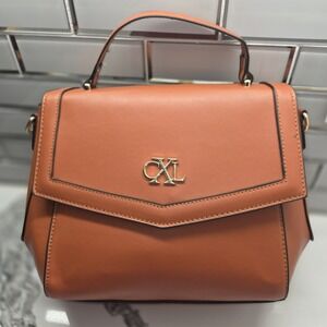 CHRISTIAN LACROIX Art Deco Envelope Hand Bag  Rust with Strap